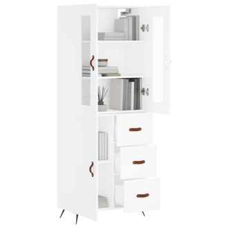 Berkfield Home Highboard White 69.5x34x180 cm Engineered Wood