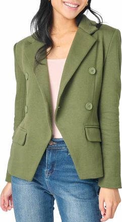 Gibsonlook Double Breasted Blazer In Deep Green