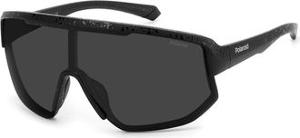 Polaroid Mat Zwart Zonnebril met Grijs Gepolariseerd - unisex - Zonnebrillen - Zwart - ONE Size - Accessoires