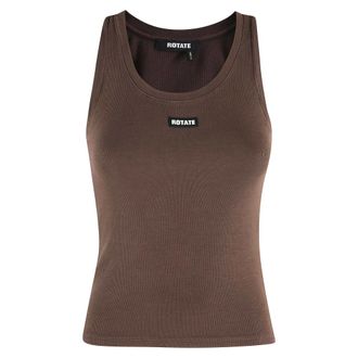Rotate Rotate Birger Christensen, Tops, Dames, Bruin, XS, Basic Tank Top