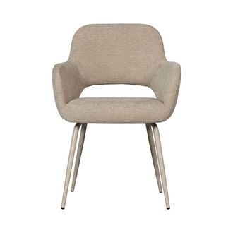 Woood Lote de 2 sillas de mesa de tela - Beige