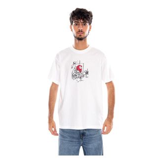 Carhartt Work in Progress Camiseta S/S Old Painter - Tops - Hombre - Blanco - XL
