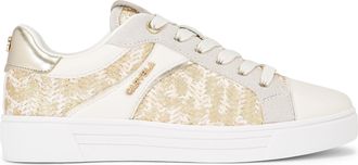 Carvela Womens Daze Raffia Sneakers - Gold Fabric - Size UK 6