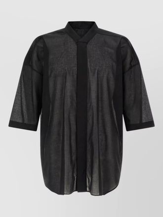 Rick Owens faun motif shirt three quarter sleeves sheer