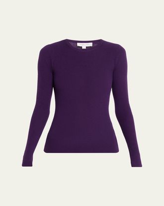 Michael Kors Hutton Ribbed Crewneck Cashmere Pullover