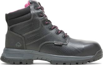 Wolverine Womens Piper Waterproof Composite-Toe 6 Work Boot In Black