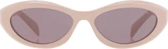 Prada Dark Purple Irregular Ladies Sunglasses PR 26ZS 25B6X1 55