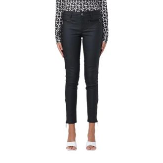 Liu Jo Skinny Oiled Trousers with Zip Details