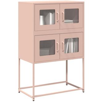 vidaXL Credenza Rosa 68x39x107 cm in Acciaio - Vidaxl
