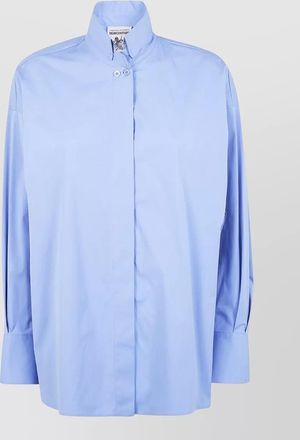 Semicouture shirt high collar button cuff long sleeves
