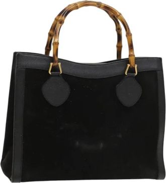 Gucci Pre-owned Suede handbags - Dames - Vintage Handtas - Zwart - ONE Size - Leer - Vintage
