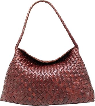 Dragon Diffusion Santa Maria Compact Woven Leather Handbag
