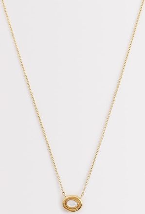 Abbott Lyon Collana con ciondolo fuso con perla sintetica in acciaio inossidabile placcato oro 18k