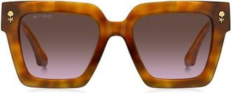 Etro 52mm Square Sunglasses in Havana/Violet at Nordstrom