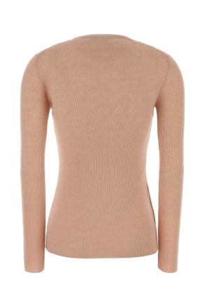 Prada Womens Pink Wool Sweater Alabastro Exterior: Virgin Maglieria