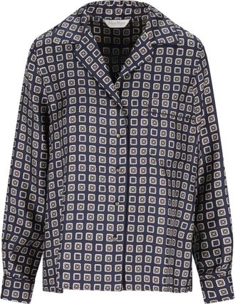 Max Mara Camicia a fantasia - Dames - Overhemden - Blauw - M - Overhemden
