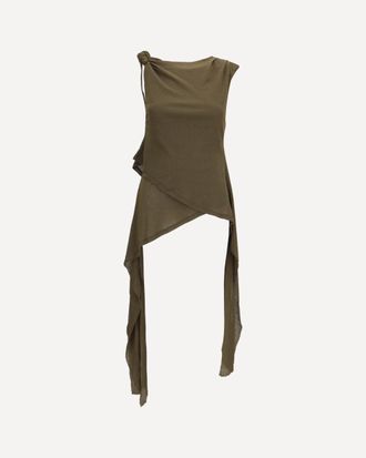 Ganni Asymmetrical knot Top Female 38