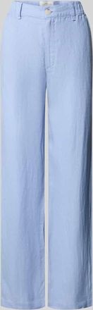 Fynch-Hatton Fynch-Hatton Straight Fit Leinenhose mit elastischem Bund in Hellblau, Gr&ouml;&szlig;e 48