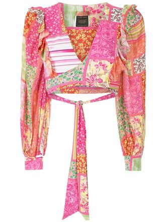 Clube Bossa Top crop con stampa Elia - Rosa