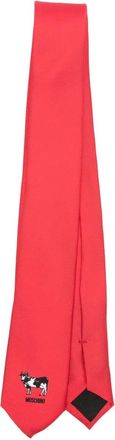 Moschino Cravatta con stampa - Rosso