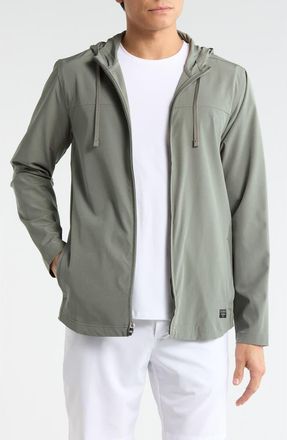 Travis Mathew Draw Shot Zip Hoodie in Dark Olive at Nordstrom Rack, Size Xx-Large