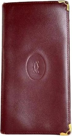 Cartier Portafoglio lungo pre-owned in pelle con angoli dorati - - Pre-owned - Donna - Rosso - ONE SIZE