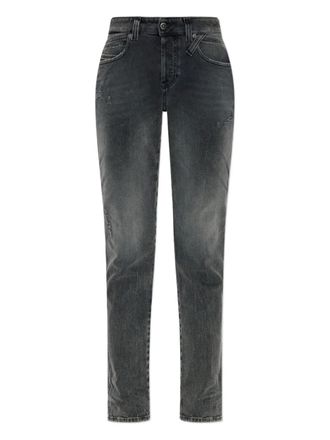 Diesel 1992 D-Jiann distressed-detailed jeans - women - Cotton/Elastane - 25/32 - Grey