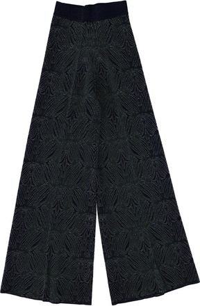 Circus Hotel Neutrals Textured Pattern Wide-Leg Pants