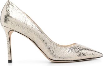 Jimmy Choo London Golden Slip On Pumps