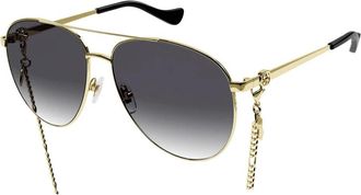 Gucci Zonnebril - Dames - Zonnebrillen - Geel - 61 MM - Accessoires