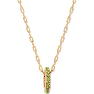 Brook & York Gabby Birthstone Necklace in Gold/Aug at Nordstrom