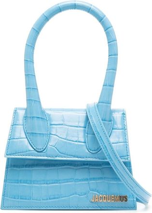 Jacquemus Le Chiquito crocodile-embossed tote bag - women - Leather - OS - Blue