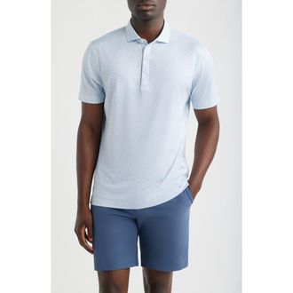 Johnnie-O Autumn Neat Performance Jersey Polo in Carbon Fiber at Nordstrom, Size Xx-Large