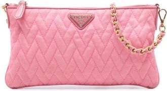 Prada Pre-owned Clutches, female, Pink, Size: ONE SIZE Pre-owned Nylon Crossbody Bag
