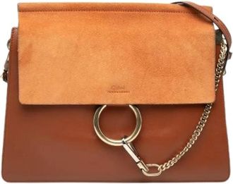 Chlo&eacute; Pre-owned Faye Crossbody Bag - Dames - Vintage Schoudertas - Bruin - ONE Size - Leer - Vintage