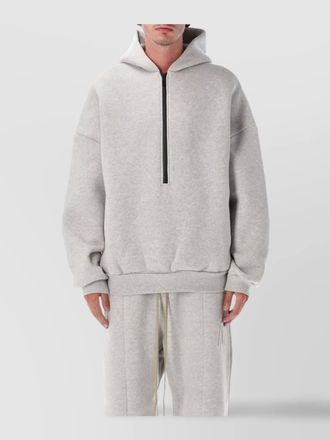 Fear of God cotton-blend relaxed-fit half-zip hoodie