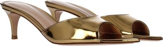 Gianvito Rossi Gold Leather Heels - Gold
