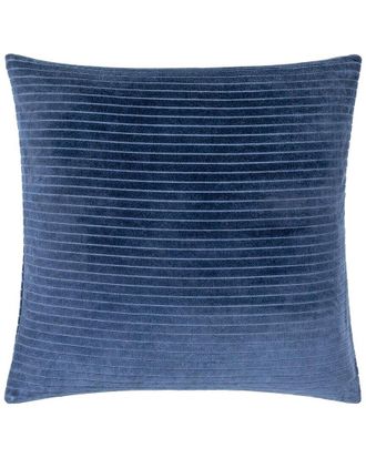 Surya Cotton Velvet Stripes Accent Pillow