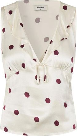Modstr&ouml;m Dames, Blouses & Shirts, Wit, Maat: XS Leer