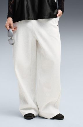 Puma Street Glam Slouchy Stud Sweatpants in White Glow Heather at Nordstrom, Size X-Large