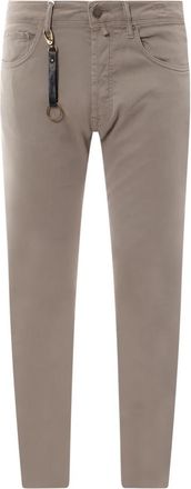 Incotex Chinos - Heren - Slim Fit Broeken - Grijs - W42 - Broeken