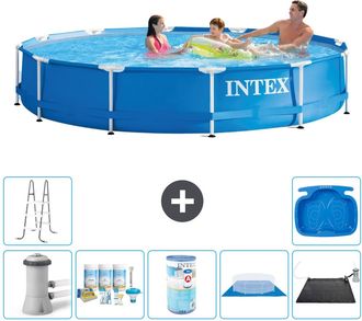Intex Piscina Con Estructura Redonda - 366x76 Cm - 8-piezas S31745