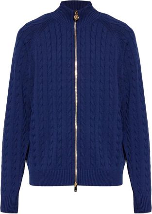 Versace Maglione con zip - Blu