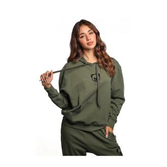 Moschino Hoodies, female, Green, Size: XS Cotton Hoodie