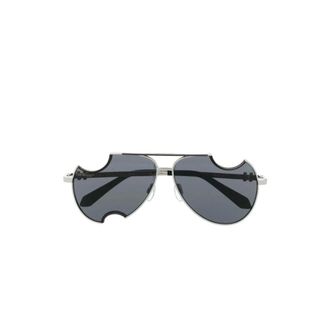 Off-white Sunglasses, male, Gray, ONE SIZE, Dallas Meteor Logo Sunglasses