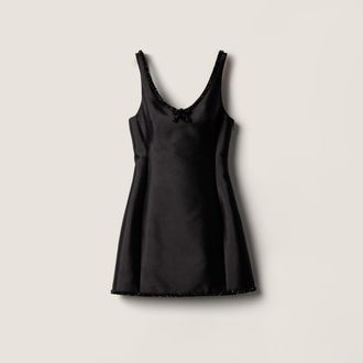 Miu Miu Embroidered silk and wool mini-dress