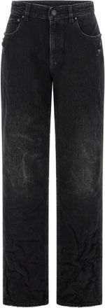 Balenciaga City Straight Pants - Dames - Regular Fit Jeans - Zwart - W28 - Katoen - Jeans