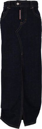 Dsquared2 Dark Blue Denim Long Skirt