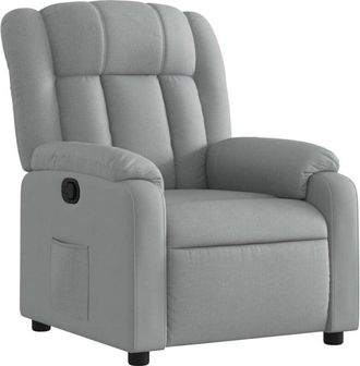 vidaXL vidaXL Poltrona reclinabile in tessuto grigio chiaro