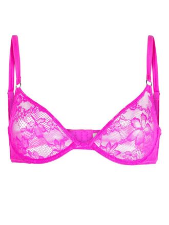 Fleur du Mal Reggiseno Le Stretch in pizzo - Rosa